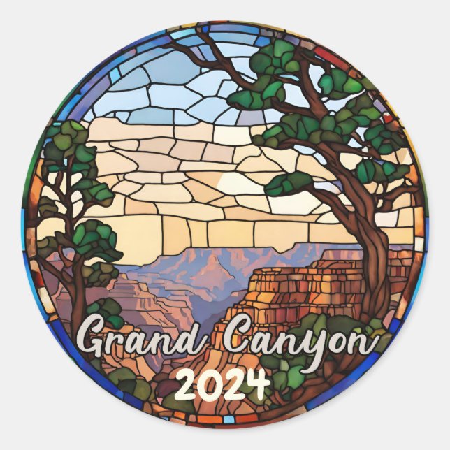 Custom Grand Canyon  Classic Round Sticker (Front)