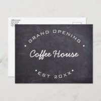 Custom Grand Opening Chalkboard Coffee House