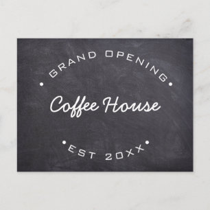 Custom Grand Opening Your Coffee House Postcard