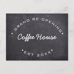 Custom Grand Re-Opening Your Coffee House Postcard
