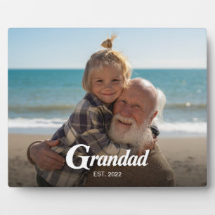 Custom Grandad Established Modern Bold Plaque