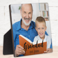 Custom Grandad Established Modern Script Photo
