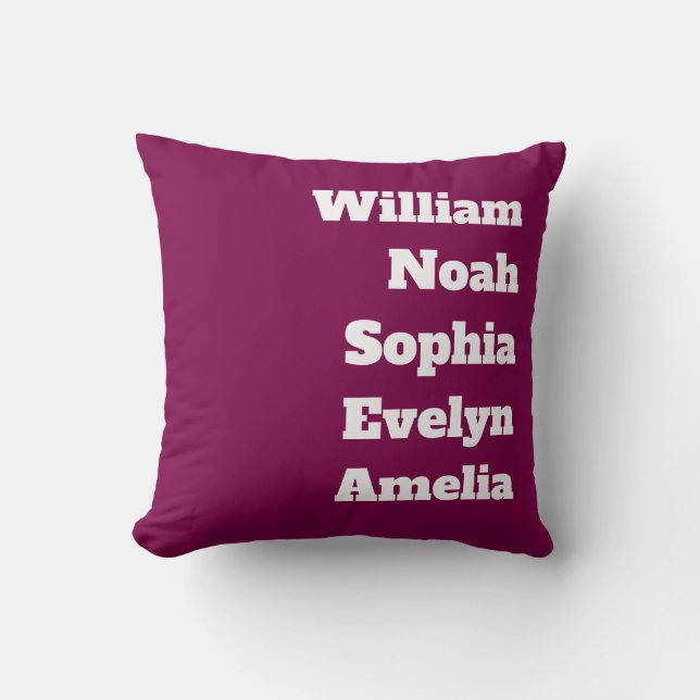 Custom Grandchildren Names  Cushion (Front)