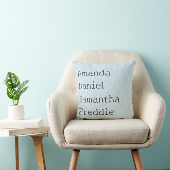 Custom Grandchildren Names Cushion (Chair)