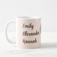 Custom Grandchildren Names Minimal Floral line art