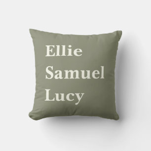 Custom Grandchildren Names Stylish Rustic Cushion