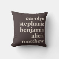 Custom Grandchildren Names Stylish Warm Brown