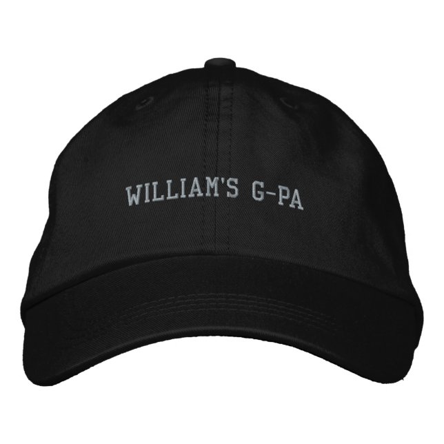 Custom Grandchild's Name for G-PA Embroidered Hat (Front)