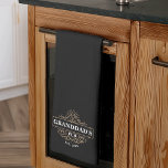 Custom Granddad's Pub Year Established Tea Towel<br><div class="desc">Gift a special grandpa with this awesome custom kitchen towel for Father's Day or Grandparents Day. Makes a great addition to grandpa's home bar setup, featuring "Granddad's Pub" and the year established on a vintage style bar logo. All text is customisable; switch up the nickname or swap bar for pub...</div>