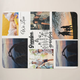 Custom Grandkids Pictures & Names Cosy Throw