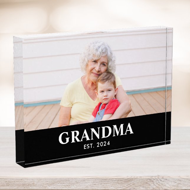 Custom Grandma Established Modern Bold Photo Block (Creator Uploaded)