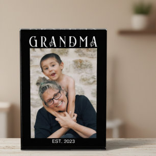Custom Grandma Established Modern Photo Block