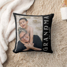 Custom Grandma Established Modern Photo Gift