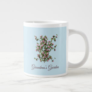 Custom Grandma Garden Floral Name Design Large Coffee Mug