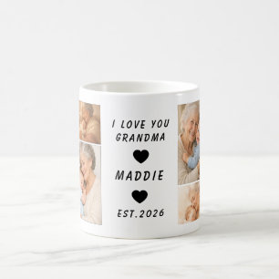Custom Grandma Photo Collage   Grandparents Day Coffee Mug