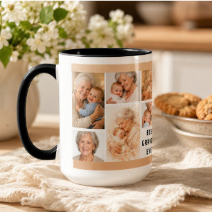 Custom Grandma Photo Collage Grandparents Day Mug