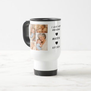 Custom Grandma Photo Collage Grandparents Day Travel Mug