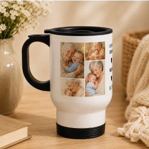 Custom Grandma Photo Collage Grandparents Day Travel Mug