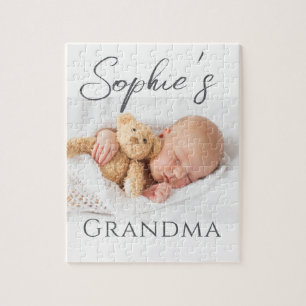 Custom Grandma Photo Jigsaw Puzzle