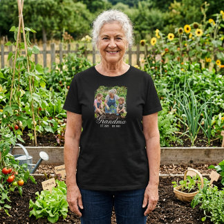 Custom Grandma Photo Memory Gift Personalised T-Shirt