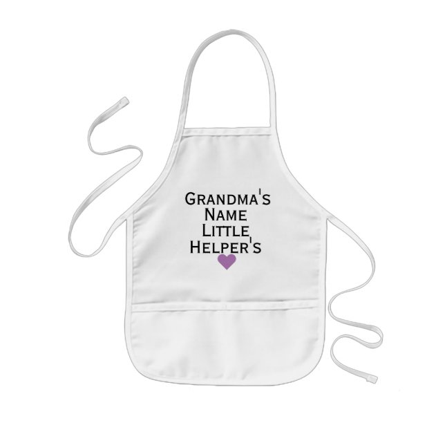 Custom Grandma's Little Helper Grandkids Kids' Kids Apron (Front)