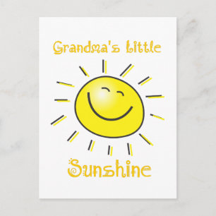 Custom Grandma's Little Sunshine Fun Sun Postcard
