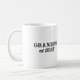 Custom Grandpa Established Retro Typography Coffee Mug