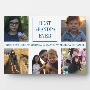 Custom Grandpa Father's Day Photo Collage Plaque