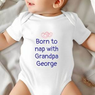 Custom Grandpa Gift From Baby, Nap, Baby Boy, Bodysuit