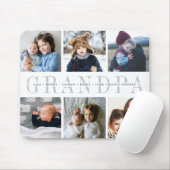 Custom Grandpa Photo Collage & Grandchildren Names Mouse Mat (With Mouse)