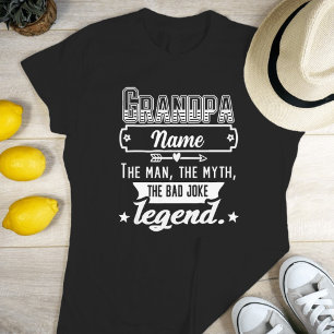 Custom Grandpa The Man, The Myth, The Legend T-Shirt