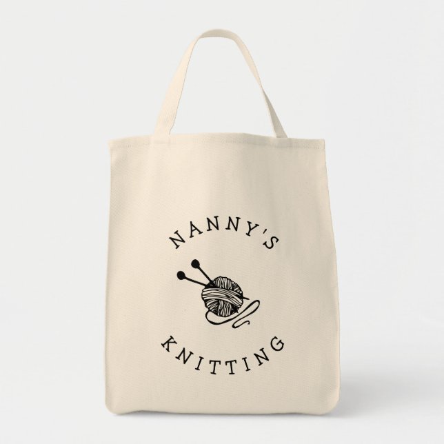 Custom Granny Personalised Knitting Bag (Front)