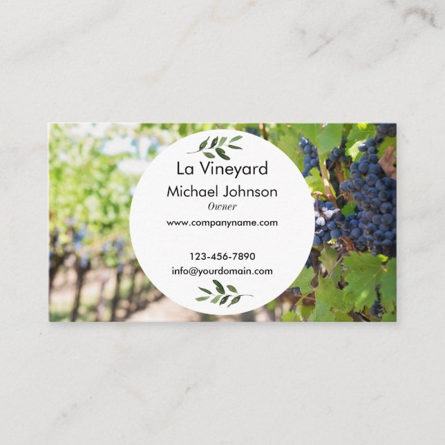 Custom Grape Fruit Personalised Business Card (Front)