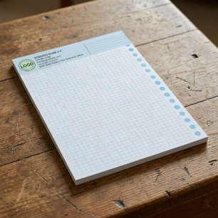 Custom Graph Paper Logo Pad (Grid Sheets, Squares)