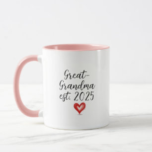 Custom Great-Grandma Gift, Est. 2025,   Mug