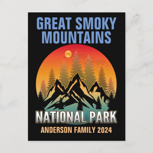 Custom Great Smoky Mountains National Park  Postcard (Front)