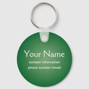 Custom Green Basic Keychain Text Template