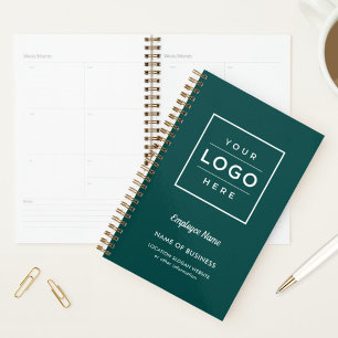 Custom Green Business Logo and Employee Name Planner