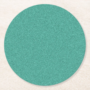 Custom Green Colour Elegant Blank Template Round Paper Coaster