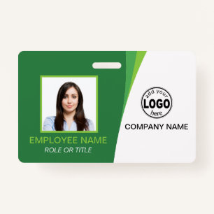 Custom Green Corporate Employee Photo Name Tags Ba ID Badge