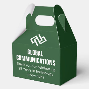 Custom Green Cyber Business Anniversary Party Favour Box