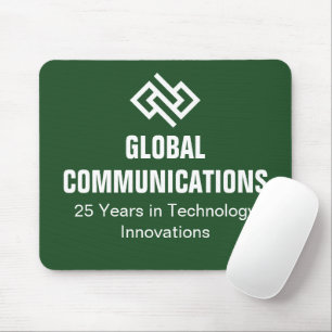 Custom Green Cyber Technology Computer Company Mouse Mat