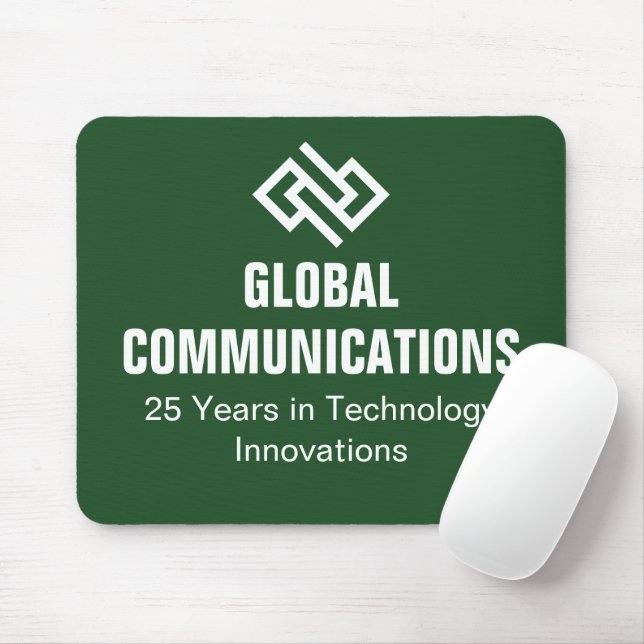 Custom Green Cyber Technology Computer Company  Mouse Mat (With Mouse)