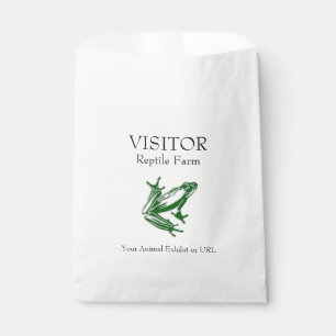 Custom Green Frog Favour Bags