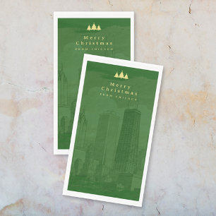 Custom Green Gold Paper Napkins