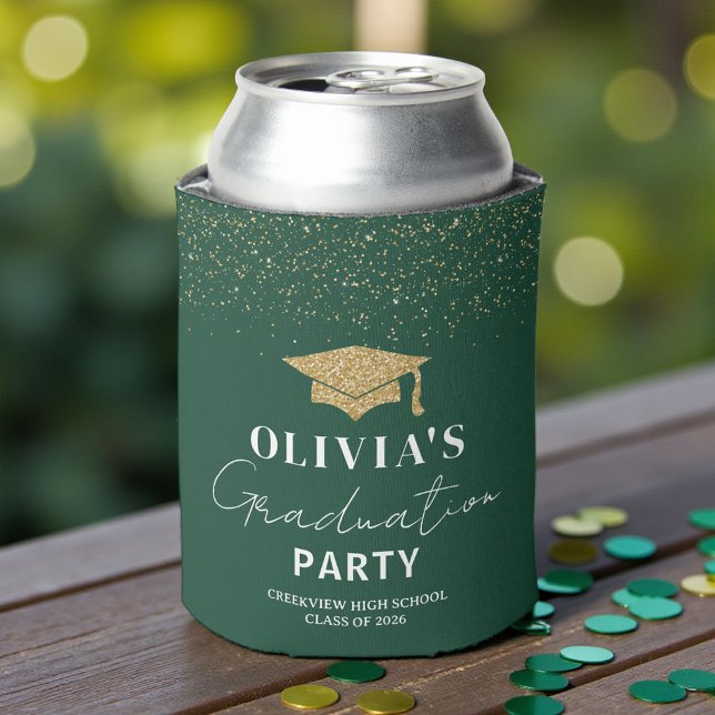 Custom Green Graduation Party Can Cooler (Creator Uploaded)