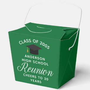Custom Green High School Reunion Party Fortune Favour Box
