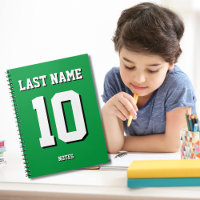 Custom Green Last Name Sports Jersey Number