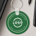 Custom Green Promotional Business Logo Branded Key Ring<br><div class="desc">Easily personalize this coaster with your own company logo or custom image. You can change the background color to match your logo or corporate colors. Custom branded keychains with your business logo are useful and lightweight giveaways for clients and employees while also marketing your business. No minimum order quantity. Bring...</div>