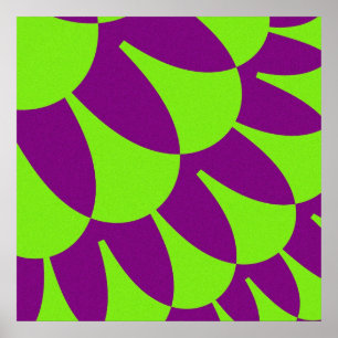 Custom Green Purple Scales Poster